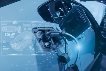 電気自動車のパワートレイン構造図、EVシルエット