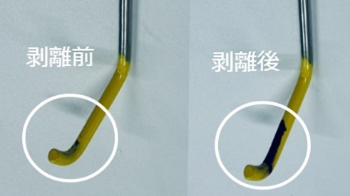 レーザー剥離加工の比較画像