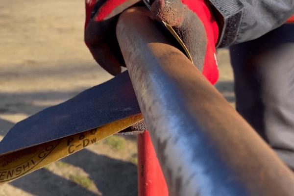 赤錆の研磨作業