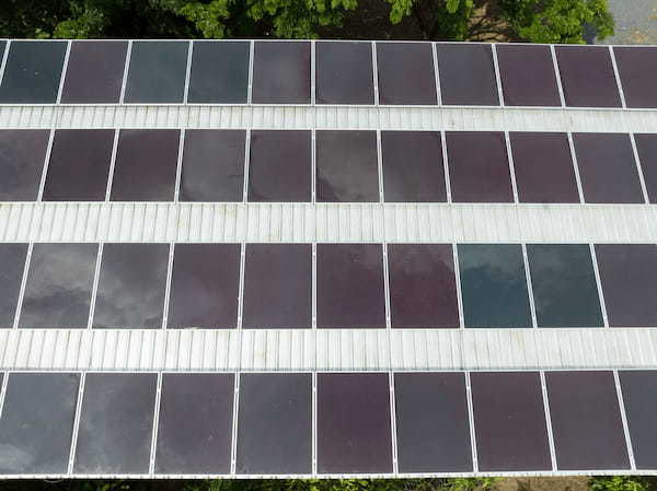 薄膜太陽電池パネル航空写真